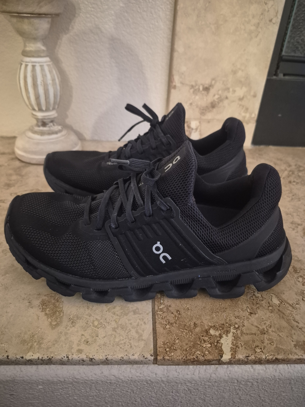 On Running Women's Black Mesh Cloud Trainers